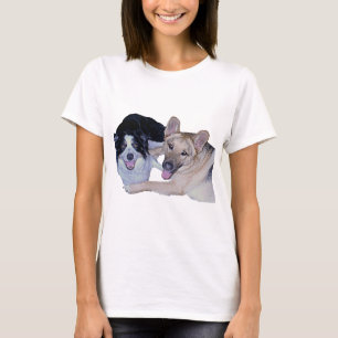 T-shirt Collie & German shepherd da borda dos melhores ami