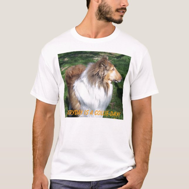 T-shirt COLLIE, Todos Os Dias É Um Dia Collie! (Frente)