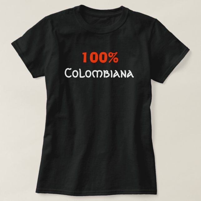 T-shirt Colombiana 100% (Frente do Design)