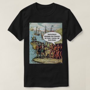 T-shirt Colombo Chega às Américas Engraçado Anti Trump