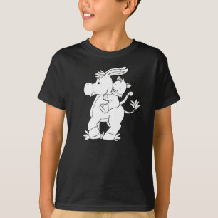T-shirt Colora-me asno e gatinho