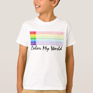 T-shirt Colores Meu Mundo - Arco-Íris