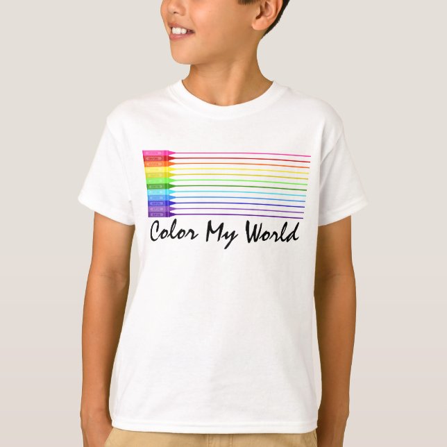 T-shirt Colores Meu Mundo - Arco-Íris (Frente)