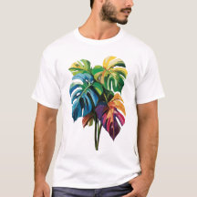 T-Shirt Colorida Monstera Leaf