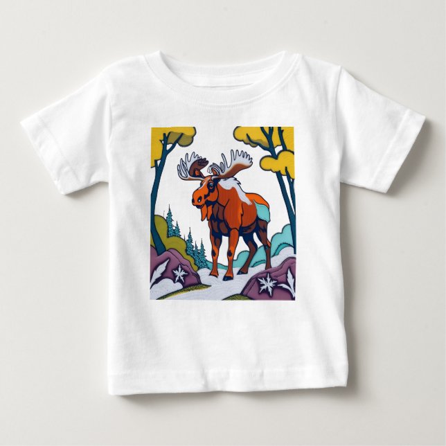 T-Shirt Colorida Moose (Frente)