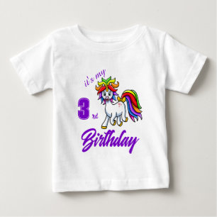 T-Shirt Colorida Personalizada do Unicórn