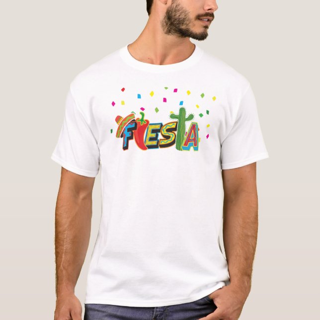 T-shirt colorido da festa (Frente)