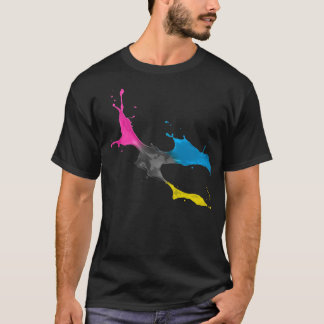 T-shirt colorido das gotas