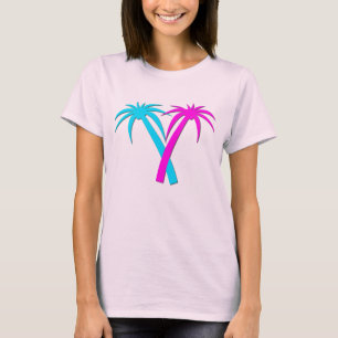 T-shirt colorido das palmeiras