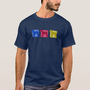 T-shirt colorido das silhuetas de Airedale Terrier