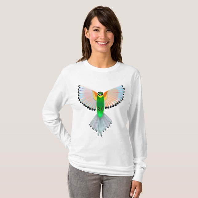 T-Shirt Colorido de Aves (Frente Completa)