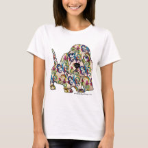 T-shirt colorido de Basset Hound
