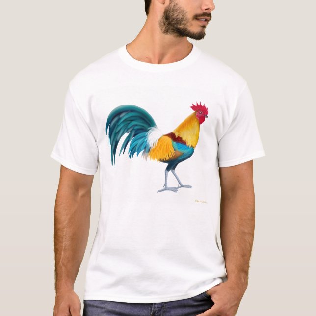 T-shirt colorido do galo (Frente)