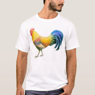 T-shirt colorido do galo de Ardenner