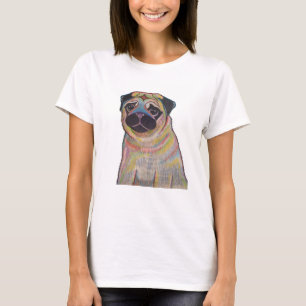 T-shirt colorido do Pug