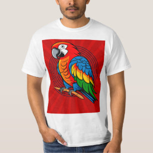 T-Shirt Colorido Pássaro de Papagaio