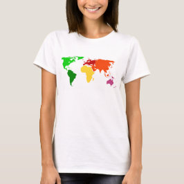 T-shirt Colorido Tanque Muscular Mundial de Mulheres