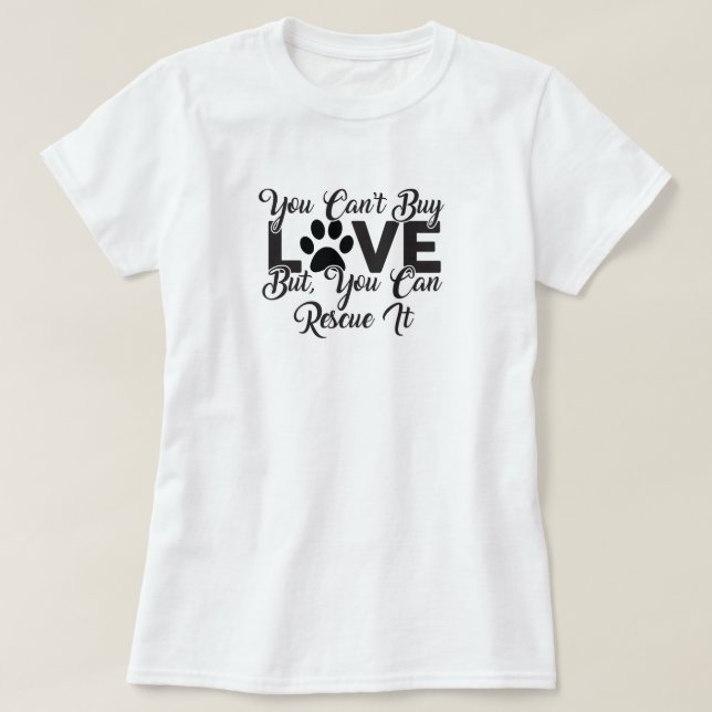 T-Shirt Com Amor De Cachorro De Emergência (Frente do Design)