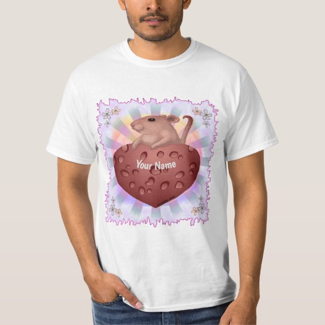 T-Shirt Com Amor De Mouse (Frente)