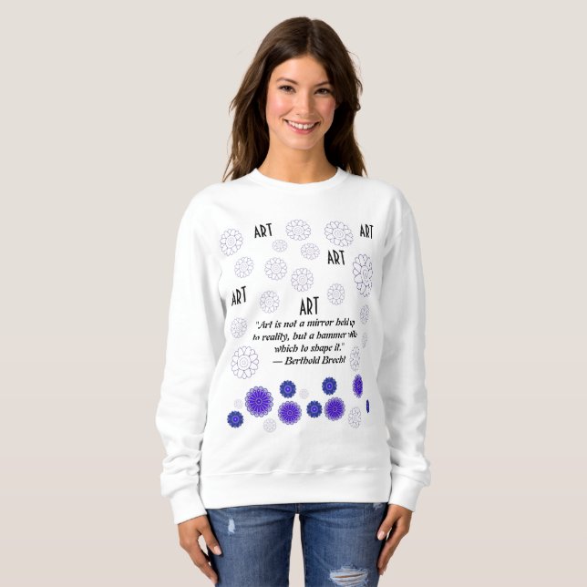 T-SHIRT COM ARTE CRIATIVA DE FLORES (Frente Completa)
