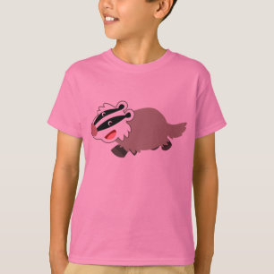 T-Shirt com Badger de Caricatura Bonita