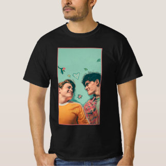 T-Shirt com banda desenhada do coração