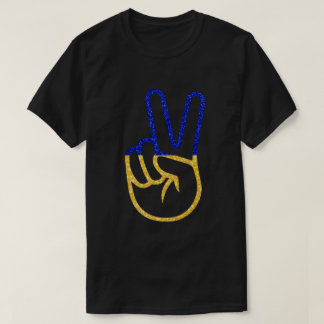 T-Shirt Com Bandeira Ucraniana De Paz