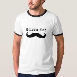 T-Shirt com bigode clássico do Pai