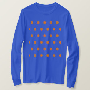 T-Shirt com bolinhas comprida (Denim Blue & Orange
