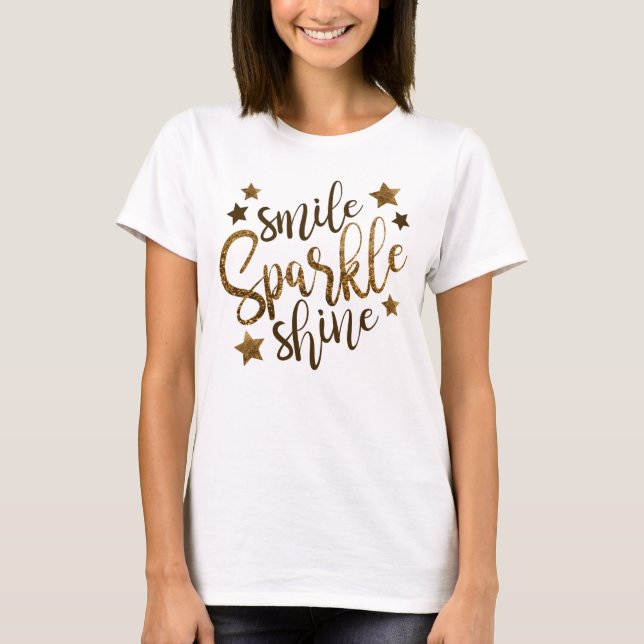 T-Shirt com Brilho de Sorriso (Frente)
