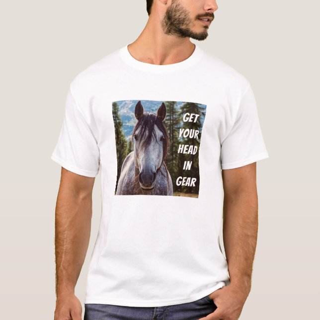 T-Shirt com cabeça (luz) (Frente)