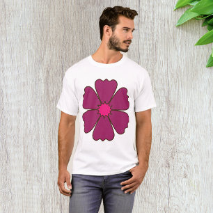T-Shirt Com Canetas De Flor Roxo