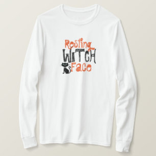 T-Shirt Com Cara De Bruxa De Longa Folga