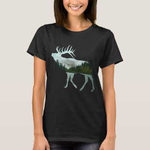 T-Shirt com CENERIA DE PAISAGEM ELK NATURE