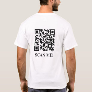 T-shirt com código QR Camisa de Mídia Social