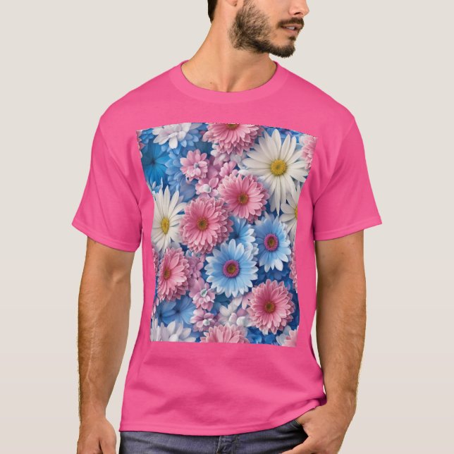 t-shirt com coleção de design de flores (Frente)