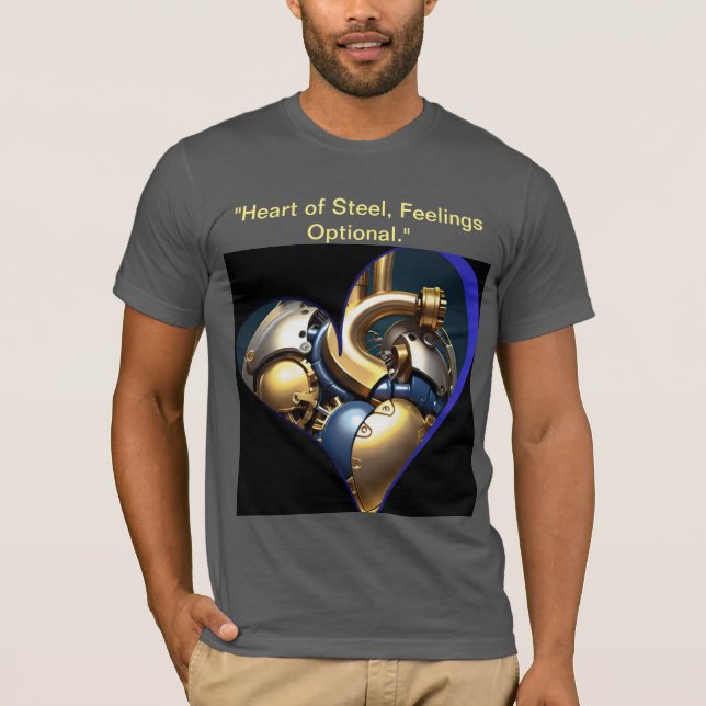 T-Shirt com Coração Mecânico (Frente)