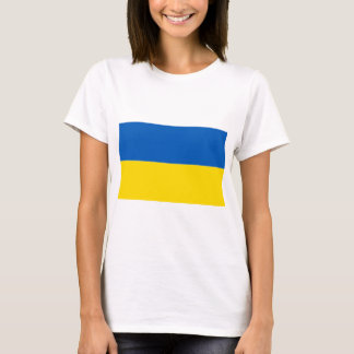 T-Shirt com Cores de Bandeira da Ucrânia Sólidas