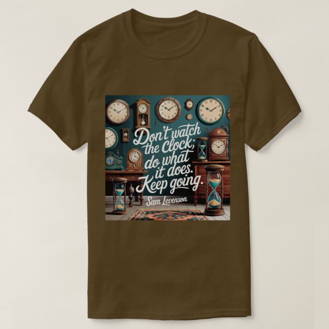 T-Shirt com cotação de produtividade no tempo (Frente do Design)