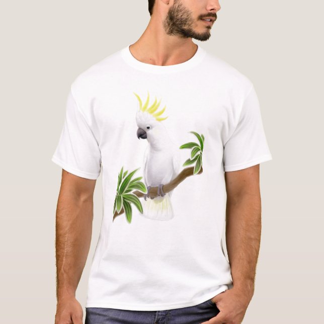 T-shirt com crista do Cockatoo do enxofre (Frente)