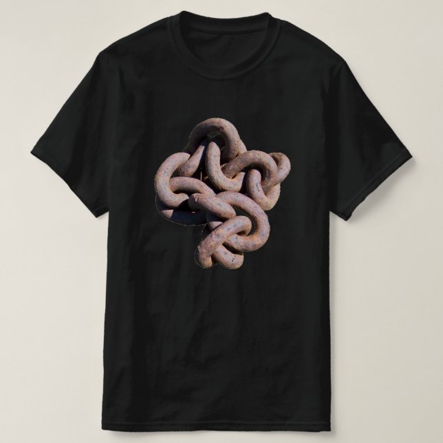 T-Shirt com Design de cadeia metálica (Frente do Design)