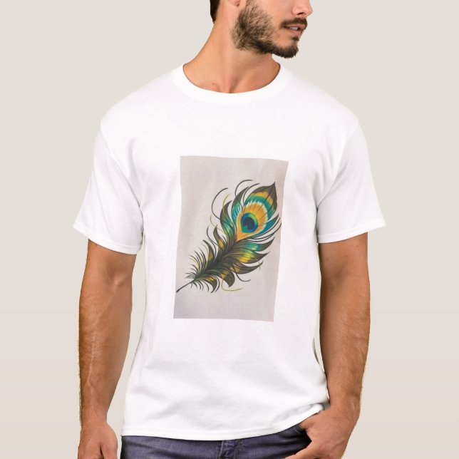 T-Shirt com design de pena (Frente)