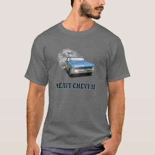 T-shirt com design pesado do carro de Chevy