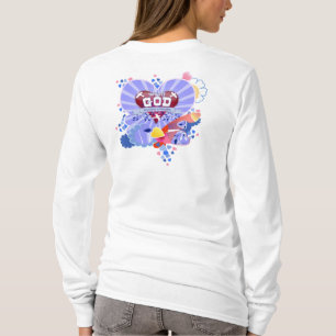 T-shirt Com Deus Corações