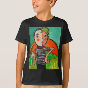 T-shirt com do "imagem estilizado do gênio menino"