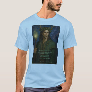 T-Shirt com Druid e Poem por Xoe Celticwell