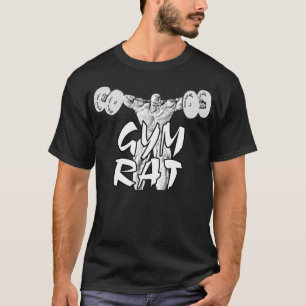 T-Shirt Com Elevador De Peso De Rato De Gym