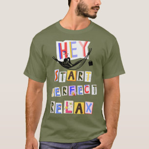 T-Shirt com escrevendo colorido