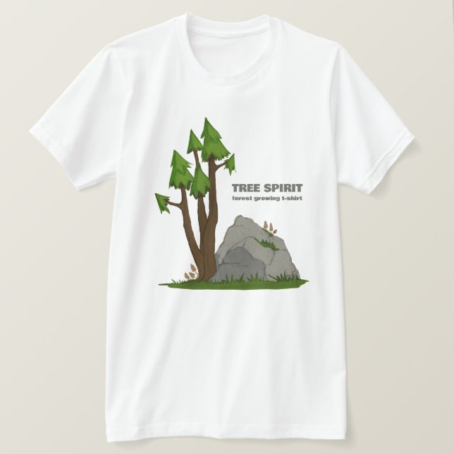 T-Shirt com espírito de árvore (Frente do Design)