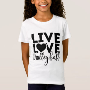 T-Shirt com esporte de vôlei de amor ao vivo